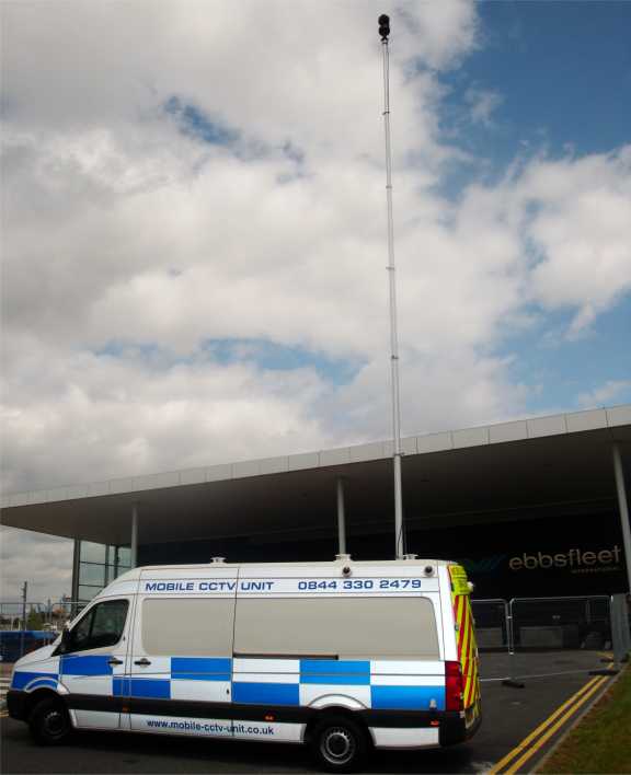 Mobile CCTV Unit Mast Extended